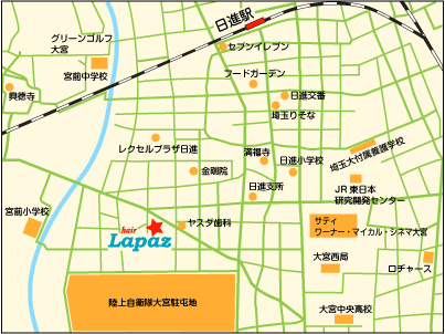 日進駅からお越しの方（地図）